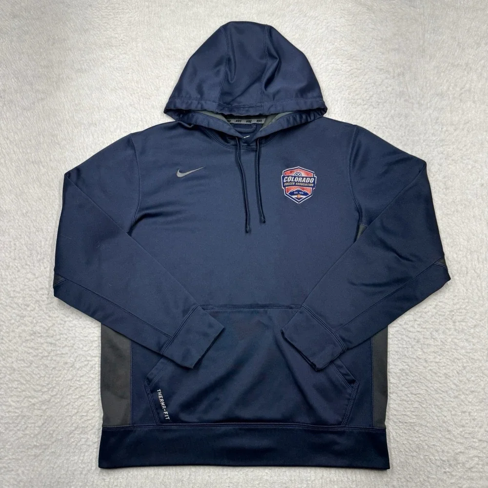 Nike Therma-FIT Colorado Soccer Association Hoodie‎ Sweater Blue Men's Size M